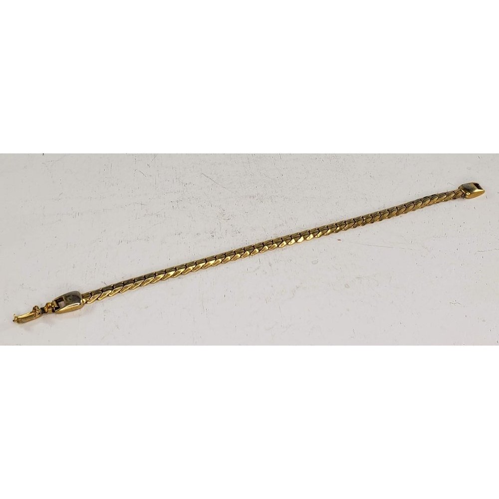 Vintage Napier Gold Toned Chain Bracelet Costume Jewelry - Picture 6 of 8